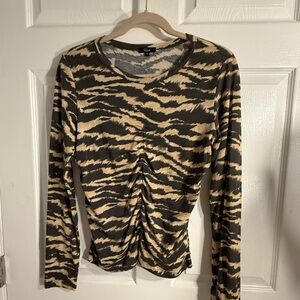 Rails Tiger Print Ruched Top